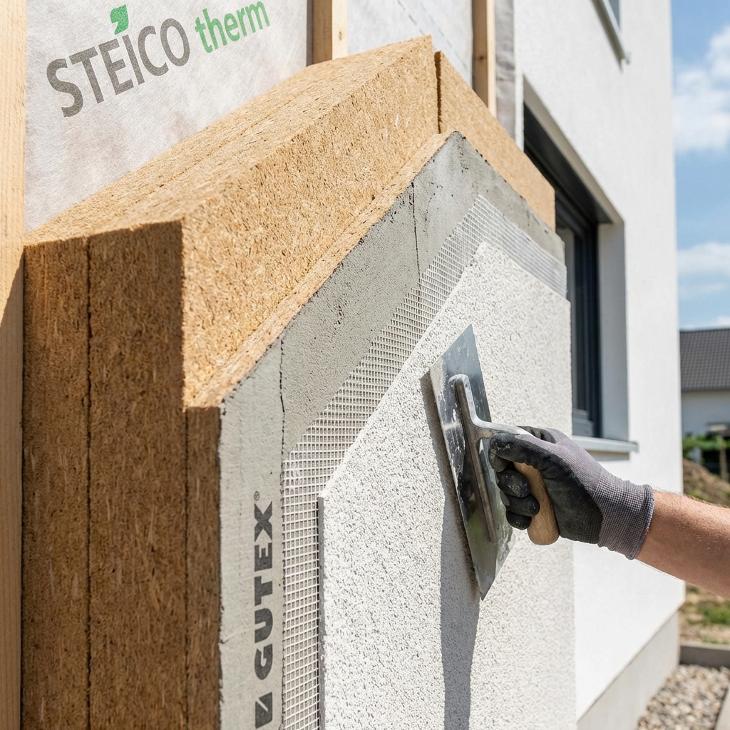 Équipe d'artisans isolation extérieure sur chantier à Toulouse